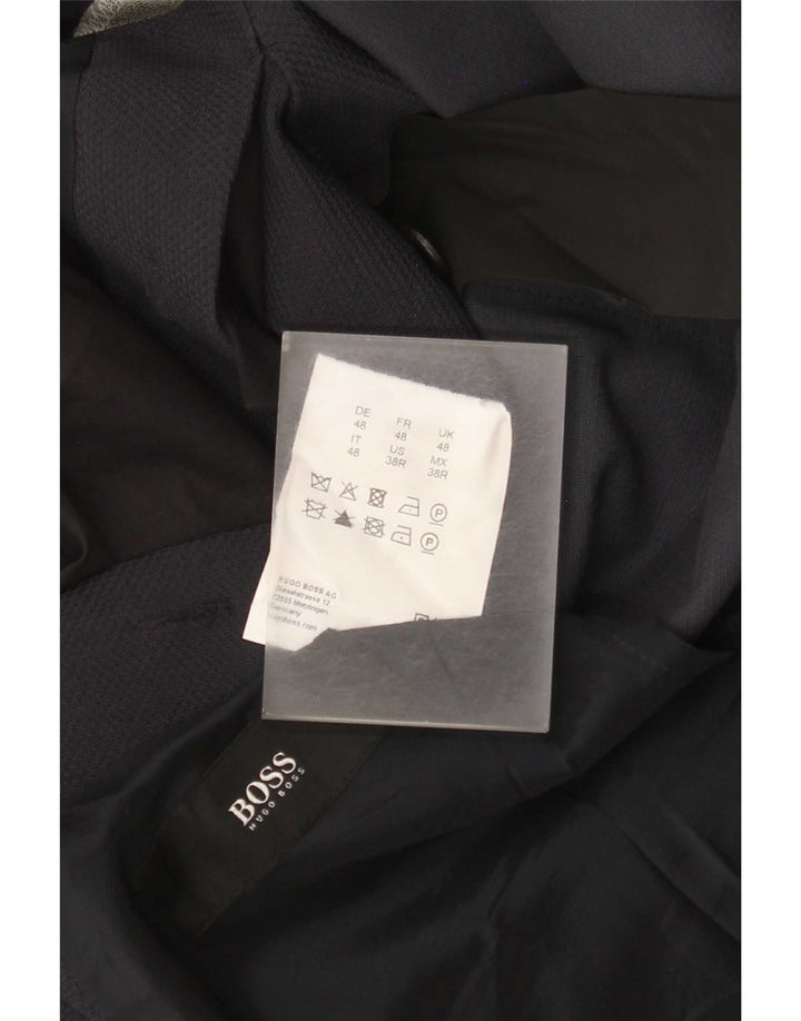 Hugo Boss Ανδρικό σακάκι μπλέιζερ με 2 κουμπιά EU 48, μεσαίο ναυτικό μπλε βισκόζη