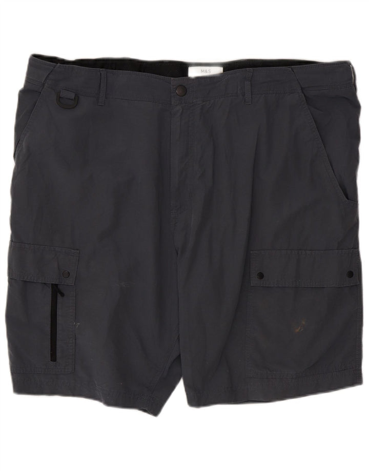 Ανδρικό σορτς Cargo Marks & Spencer W44 2XL Navy Blue Cotton