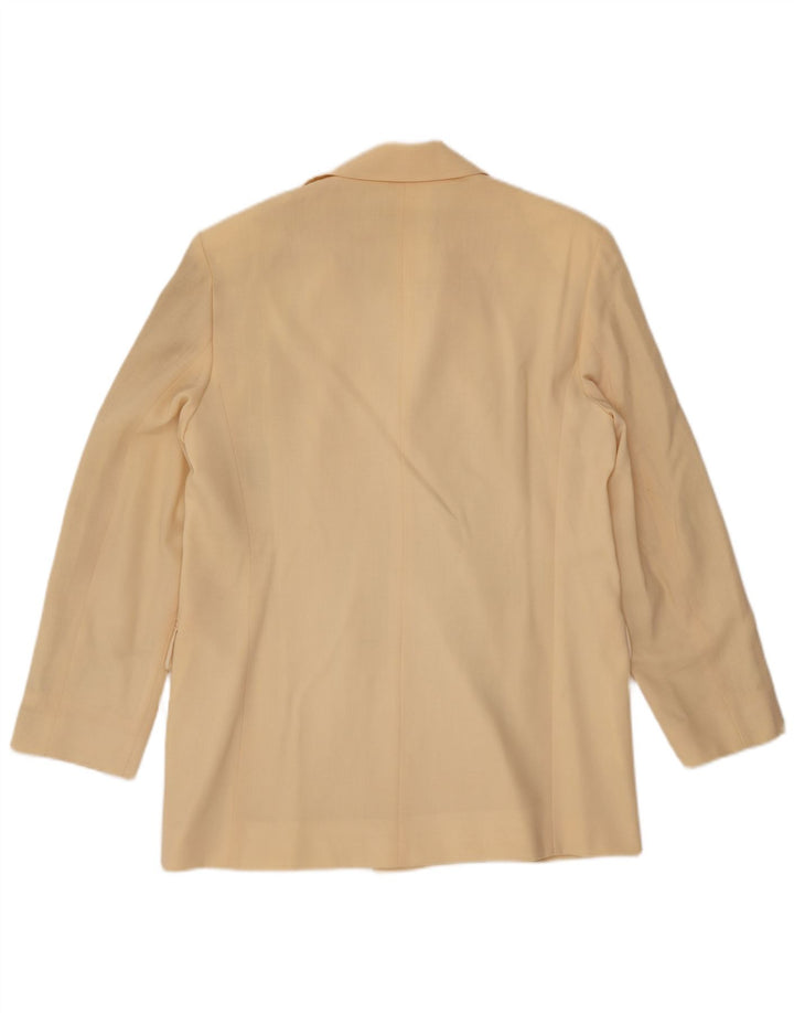 MARELLA Γυναικείο σακάκι με διπλό στήθος UK 16 μεγάλο κίτρινο μαλλί