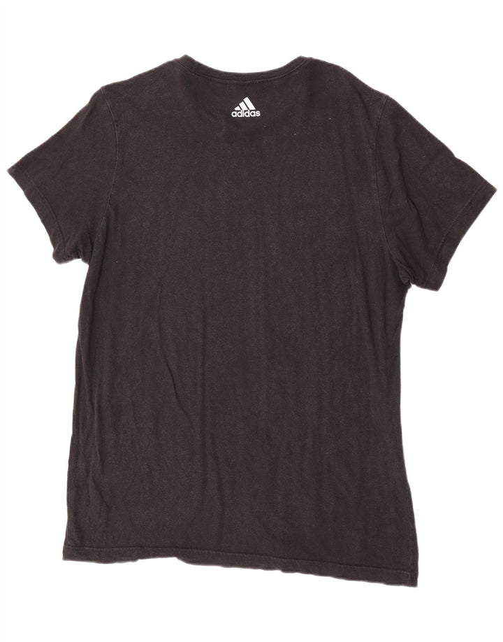Ανδρικό γραφικό T-Shirt Adidas Top Large Μαύρο