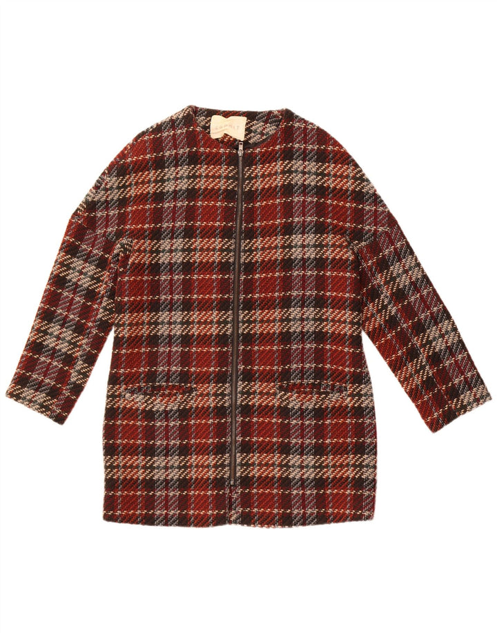 Γυναικείο πανωφόρι Esprit UK 12 μεσαίο μπορντό Check