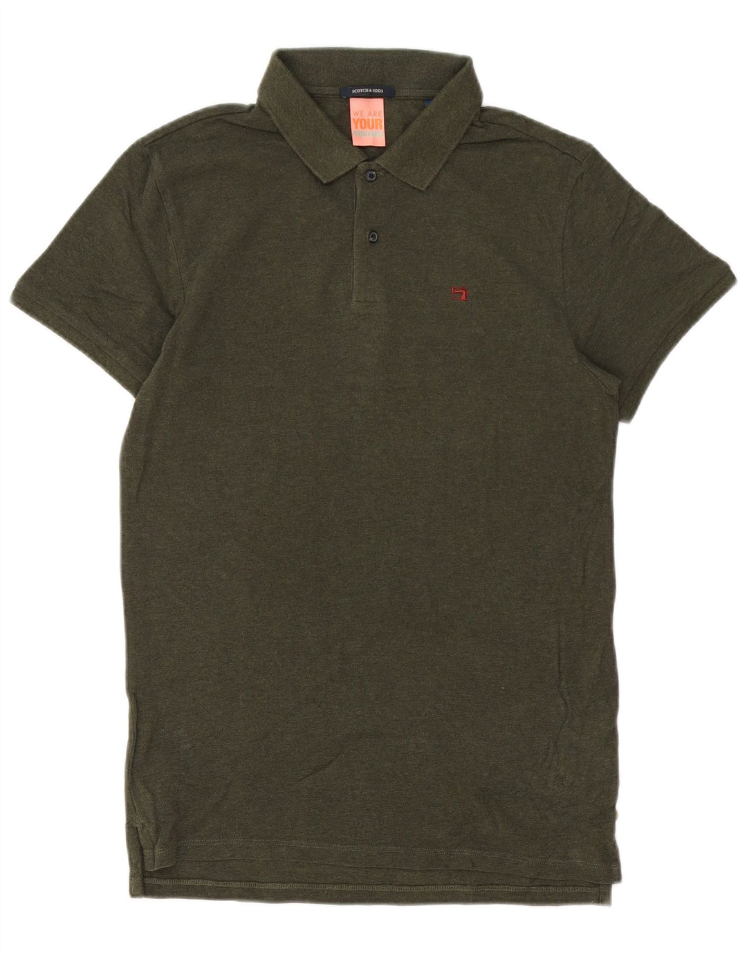 Ανδρικό πουκάμισο Polo Scotch & Soda, Βαμβακερό μεσαίο πράσινο