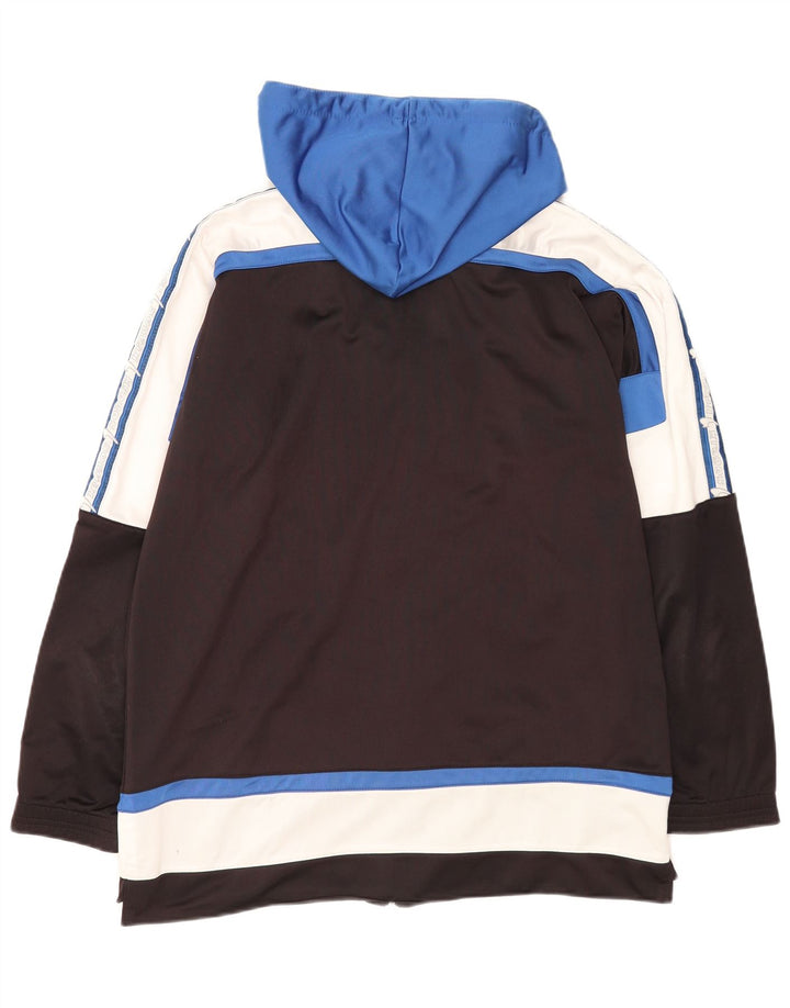 Ανδρική αθλητική φόρμα με κουκούλα Kronos Top Jacket μεσαίο μαύρο χρώμα, πολυεστέρας