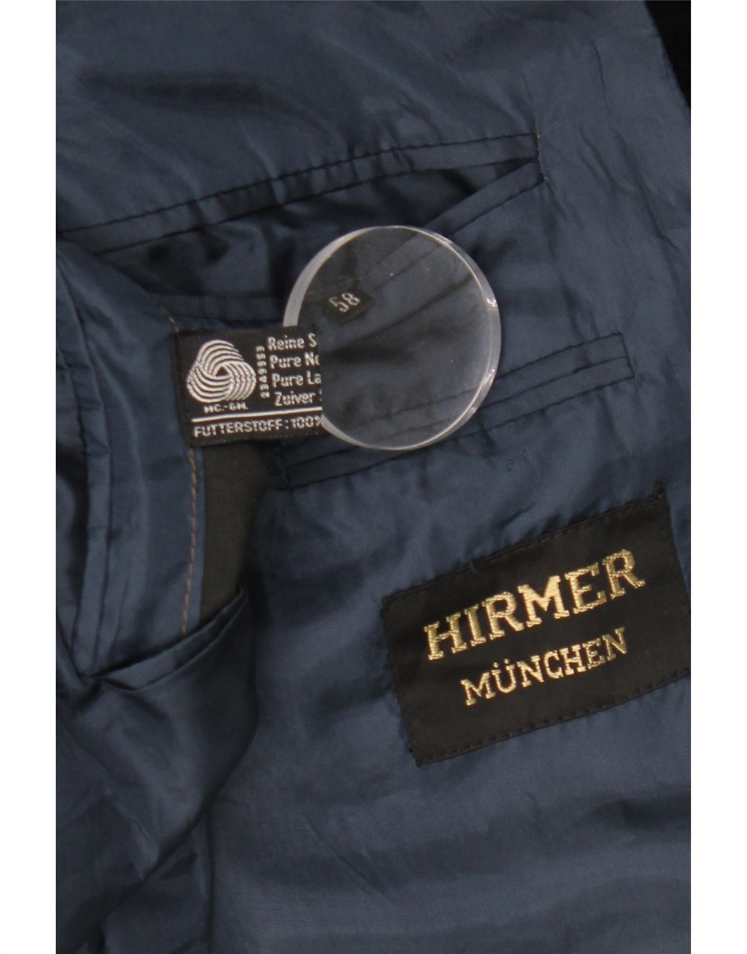 Vintage γυναικείο σακάκι Longline Blazer UK 14 Medium Navy Blue Colourblock