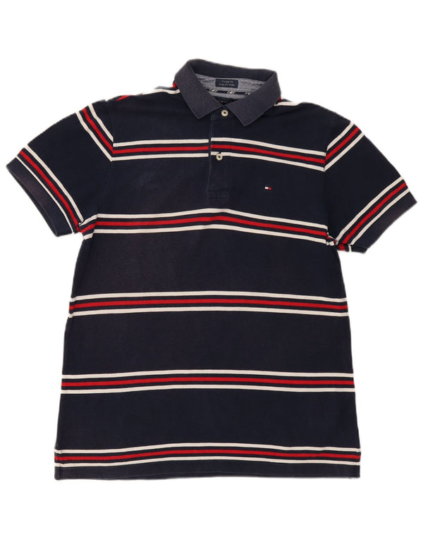 Tommy Hilfiger Ανδρικό πουκάμισο Polo Custom Fit Βαμβακερό μεσαίο μπλε ναυτικό