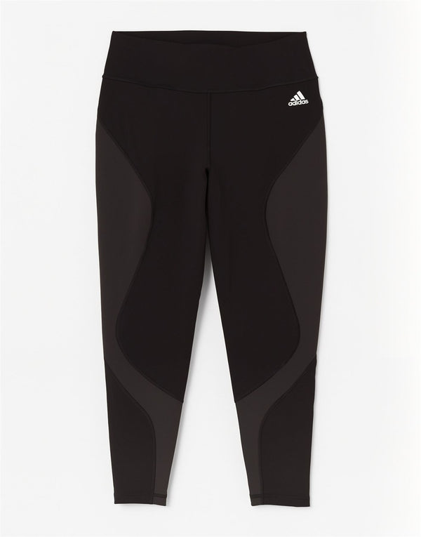 Adidas Γυναικεία κολάν Aeroready UK 20/22 XL Black Colourblock Sports
