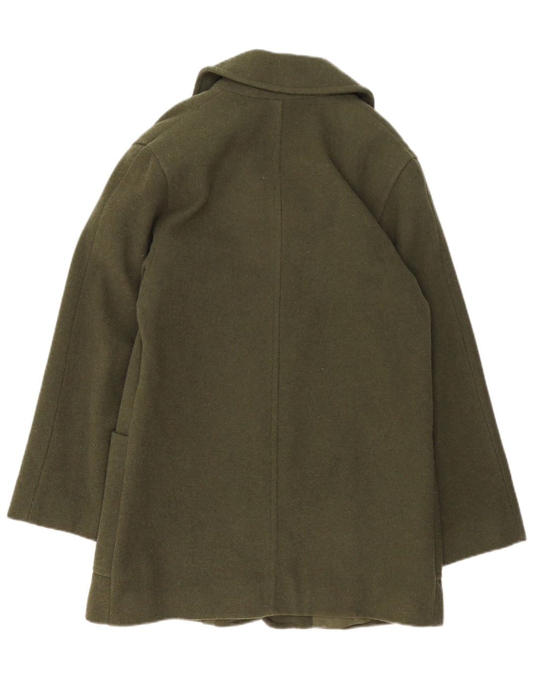 VINTAGE Γυναικείο Oversized Πανωφόρι UK 10 Small Green Wool