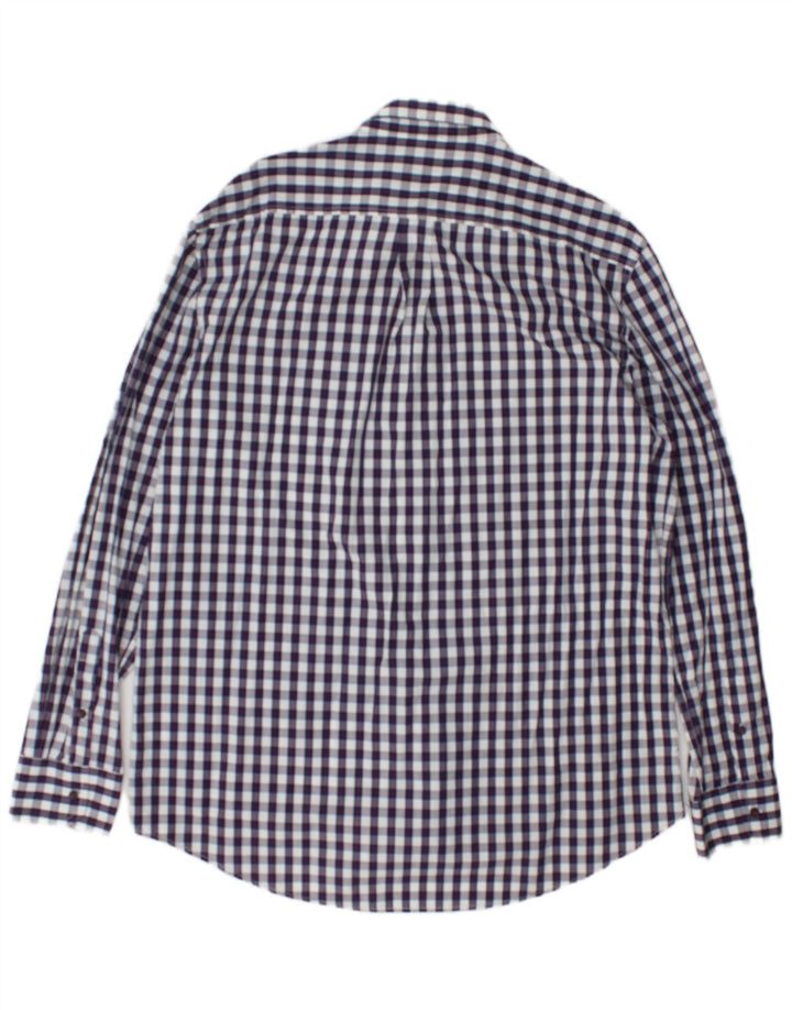 Ανδρικό πουκάμισο Dack's Regular Fit 2XL Navy Blue Gingham Cotton