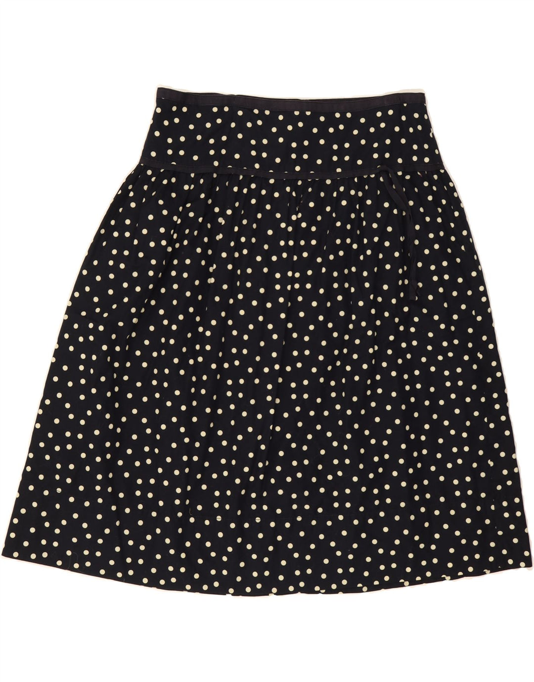 J. CREW Womens Pleated A-Line Skirt W32 Large  Black Polka Dot Vintage J. Crew and Second-Hand J. Crew from Messina Hembry 