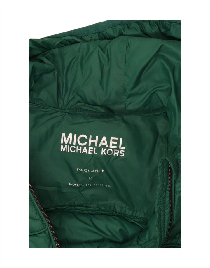 Michael Kors Γυναικείο μπουφάν με κουκούλα UK 14 Medium Green Nylon