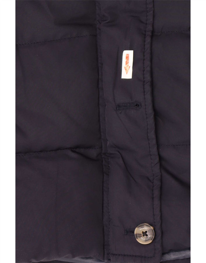 Tommy Hilfiger γυναικείο μπουφάν με κουκούλα UK 12 Medium Navy Blue Polyester