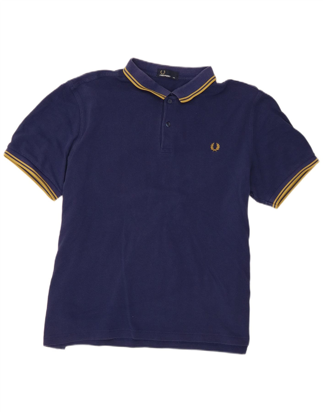 Fred Perry Ανδρικό πουκάμισο Polo 2XL Navy Blue βαμβακερό