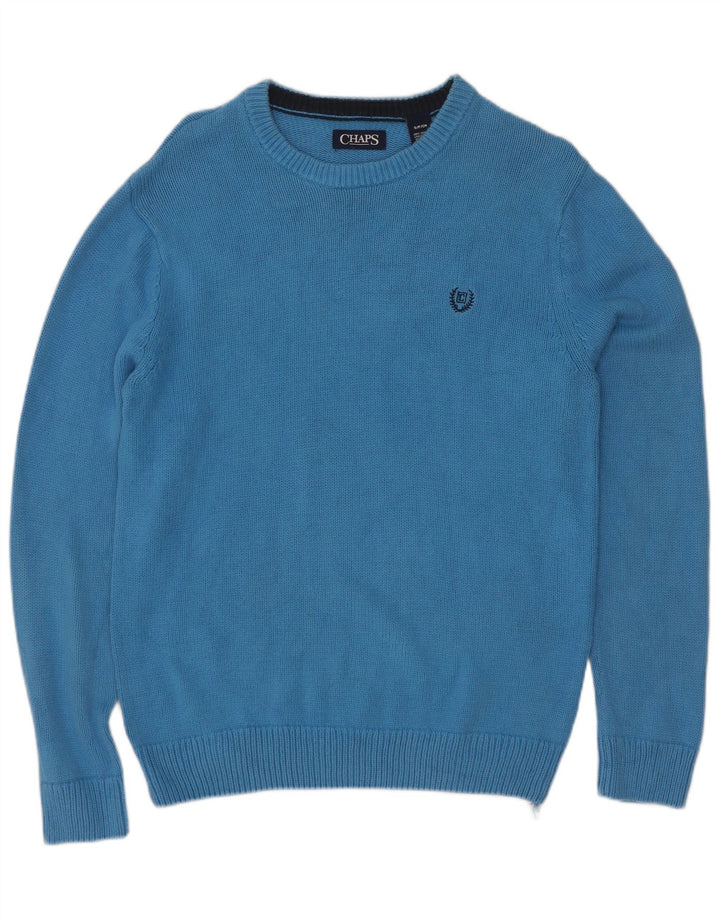 Ανδρικό πουλόβερ Chaps Boat Neck Jumper Μικρό Μπλε Βαμβακερό