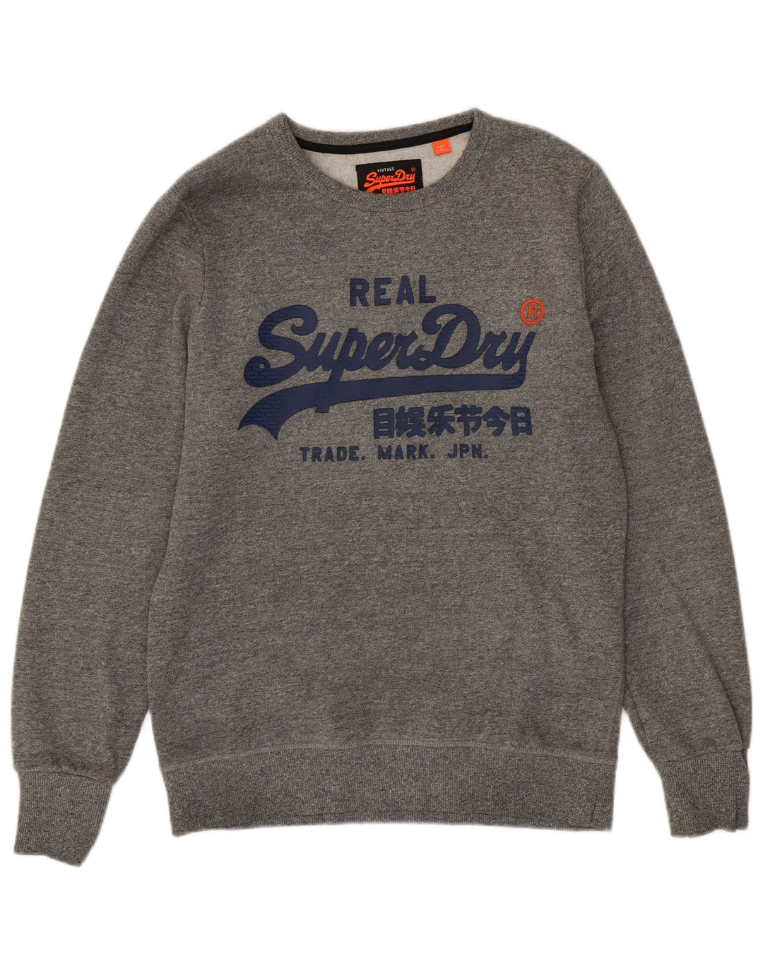Ανδρικό γραφικό φούτερ SUPERDRY Jumper Μεγάλο γκρι βαμβακερό
