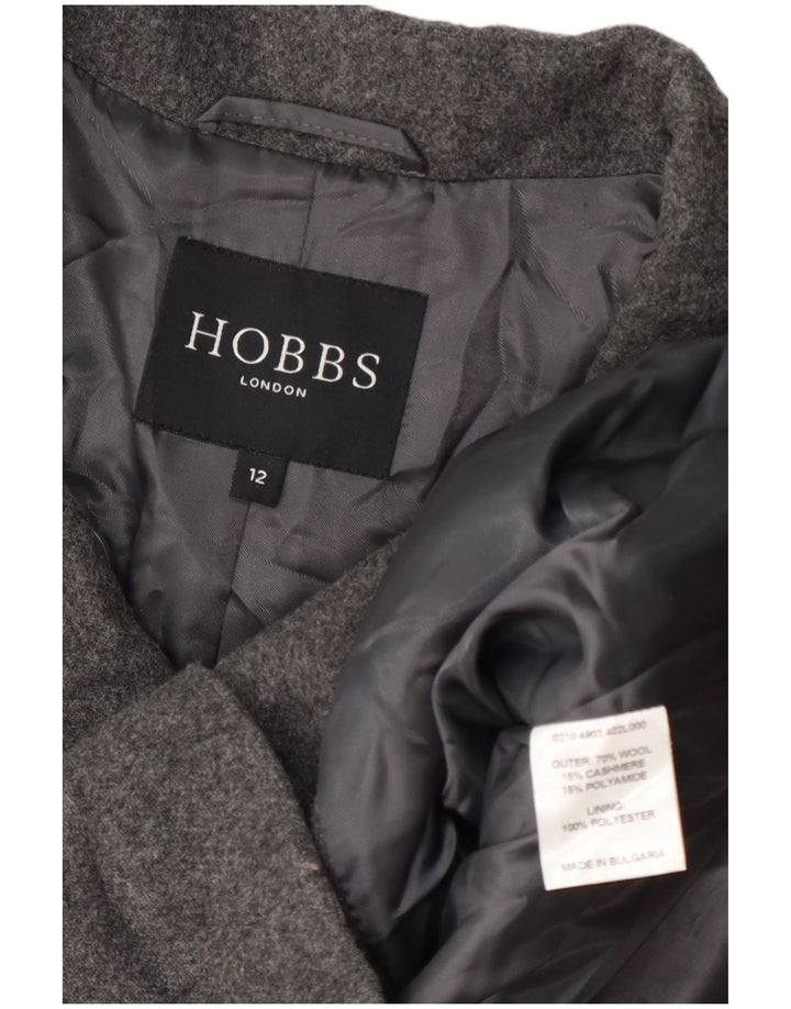 Hobbs Γυναικείο παλτό μπιζελιού UK 12 Μεσαίο γκρι μαλλί