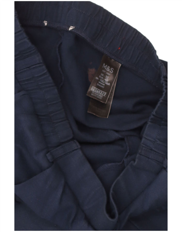 Marks & Spencer Γυναικείο παντελόνι Capri UK 12 Medium W36 L22 Navy Blue