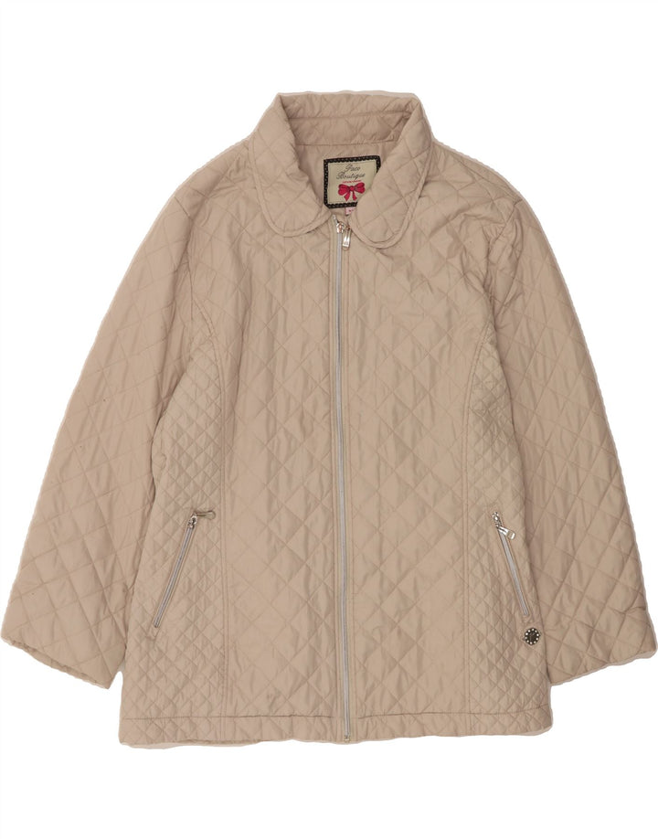 PACO Womens Quilted Jacket UK 22 3XL Beige Polyester Vintage Paco and Second-Hand Paco from Messina Hembry 