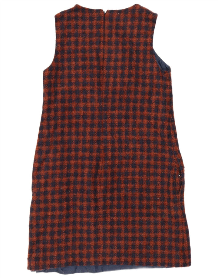 Γυναικείο αμάνικο φόρεμα Hobbs Shift UK 12 Medium Navy Blue Check Wool