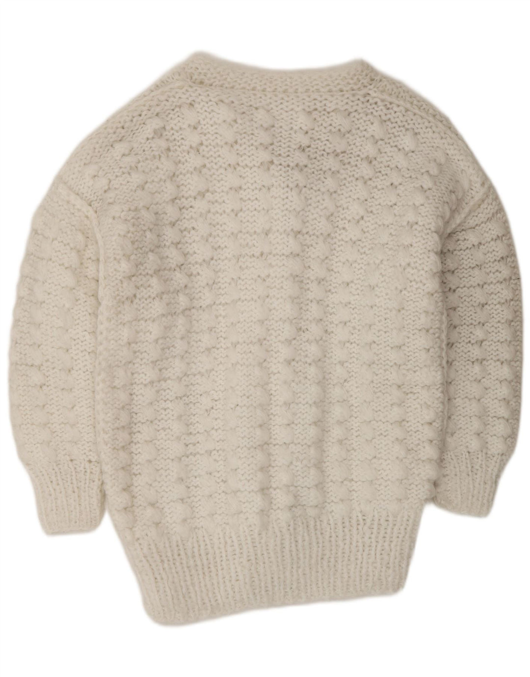 Γυναικείο πουλόβερ με ζακέτα VINTAGE UK 14 Medium White