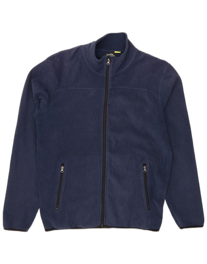 DIADORA Ανδρικό Fleece Jacket UK 40 Large Navy Blue