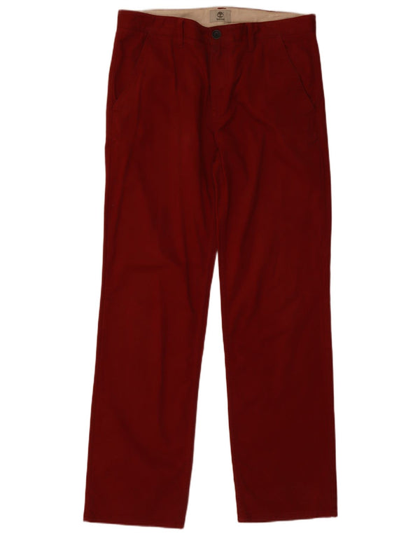 Ανδρικό ίσιο παντελόνι Chino Timberland W34 L31 Βαμβακερό μπορντό