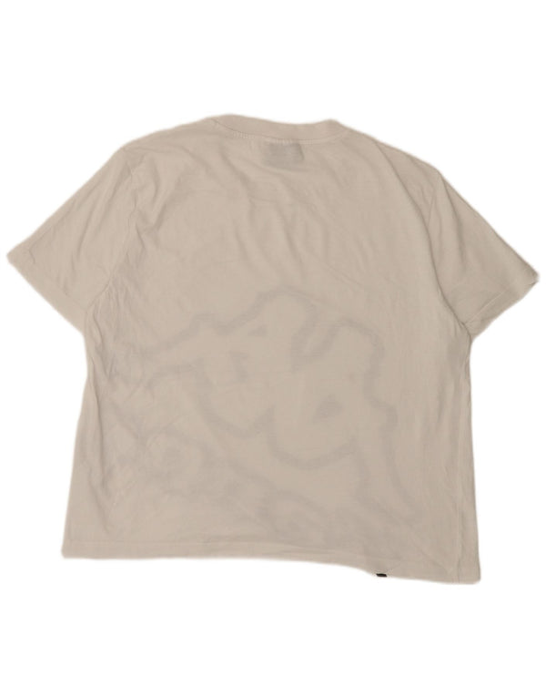 Kappa Γυναικείο T-Shirt Top UK 18 XL Λευκό βαμβακερό
