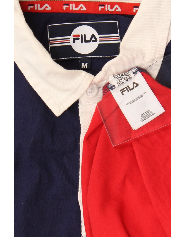Ανδρικό γραφικό μπλουζάκι ράγκμπι πόλο Fila, μεσαίο πολύχρωμο μπλοκ χρώματος