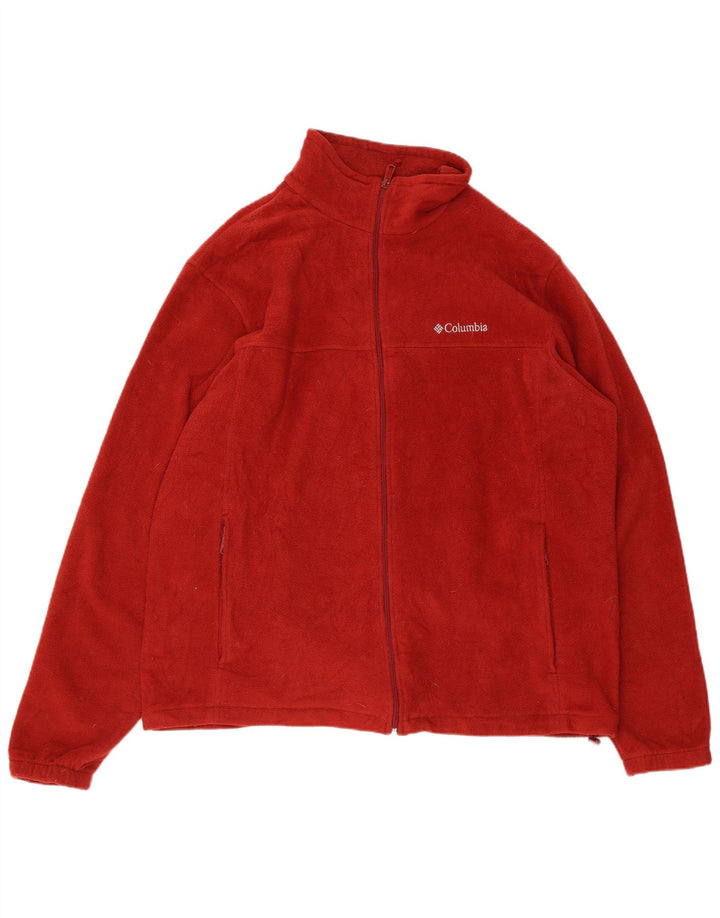 Columbia Ανδρικό Fleece Jacket UK 44 2XL Red Polyester