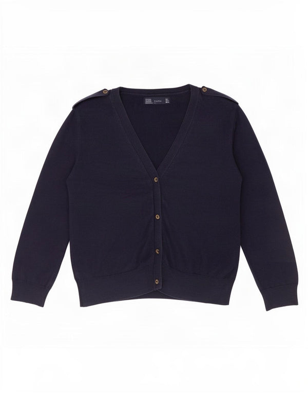 Zara Γυναικεία Ζακέτα με μανίκια 3/4 UK 14 Large Navy Blue