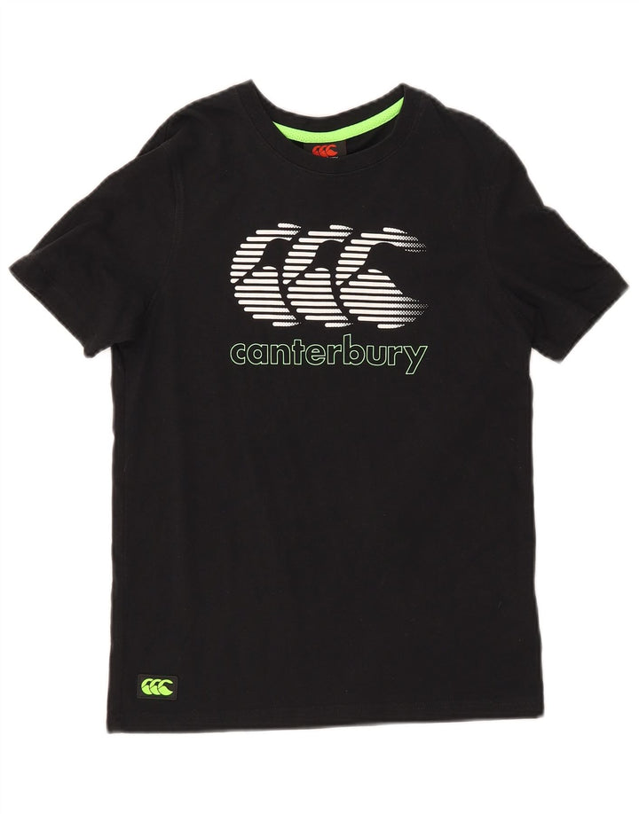 Γραφικό T-Shirt για αγόρι CANTERBURY 11-12 ετών μαύρο βαμβακερό