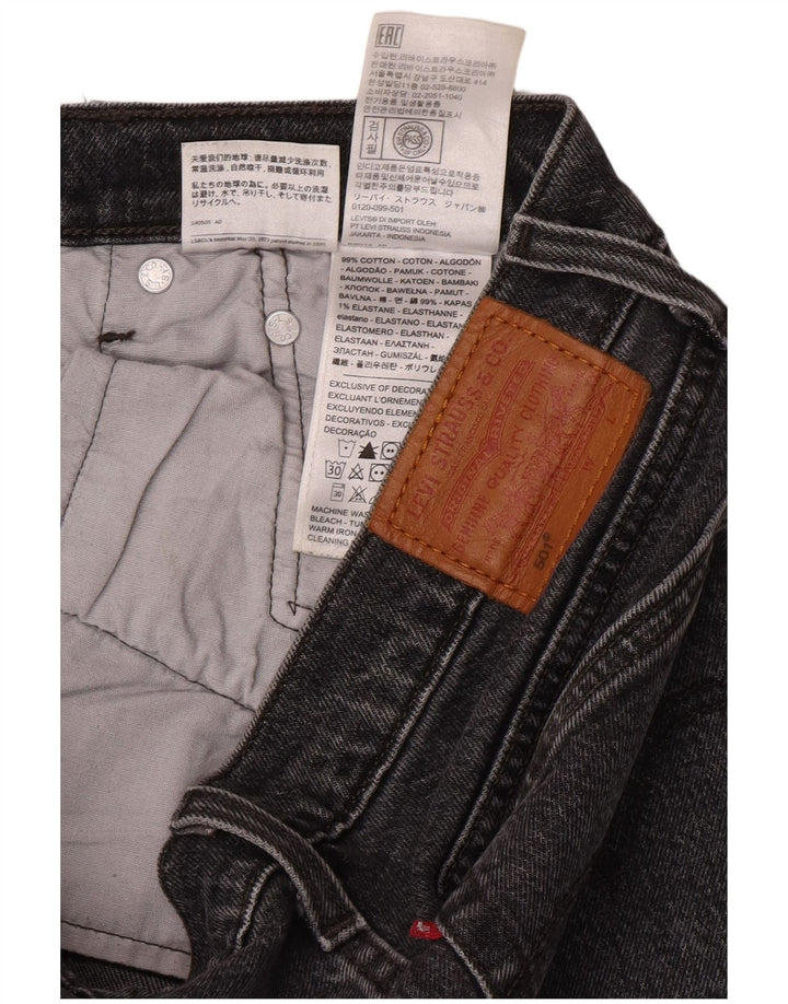 Levi's Womens 501 Straight Jeans W28 L28 Γκρι βαμβακερό