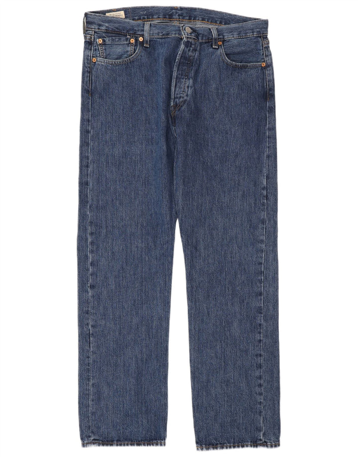 Levi's Mens 501 Straight Jeans W36 L32 Blue Cotton