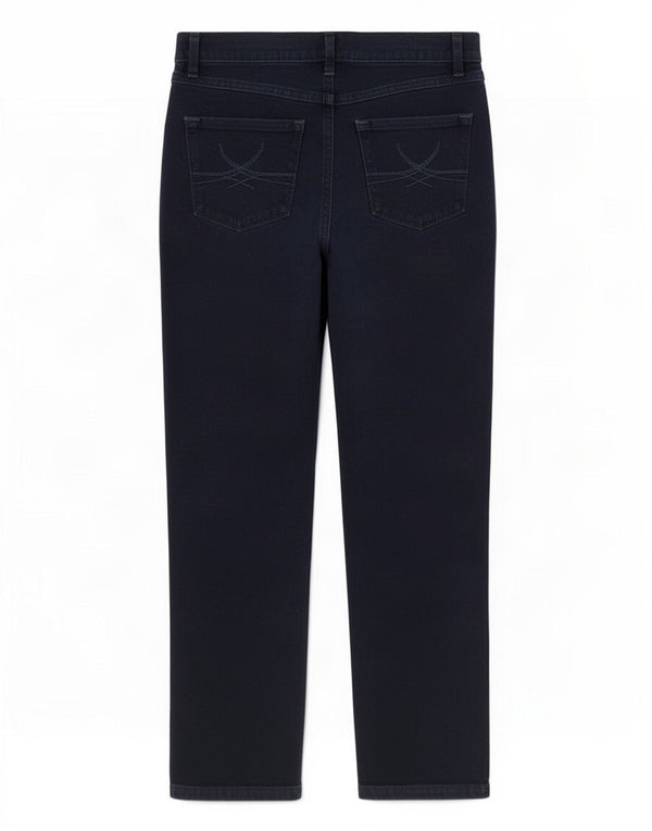 Marks & Spencer Γυναικεία Straight Jeans UK 12 Medium W32 L30 Navy Blue Cotton