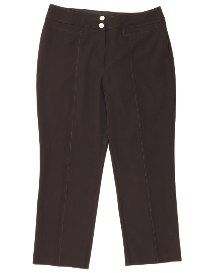 MARKS & SPENCER Γυναικείο Cropped Παντελόνι UK 12 Medium W30 L24 Black