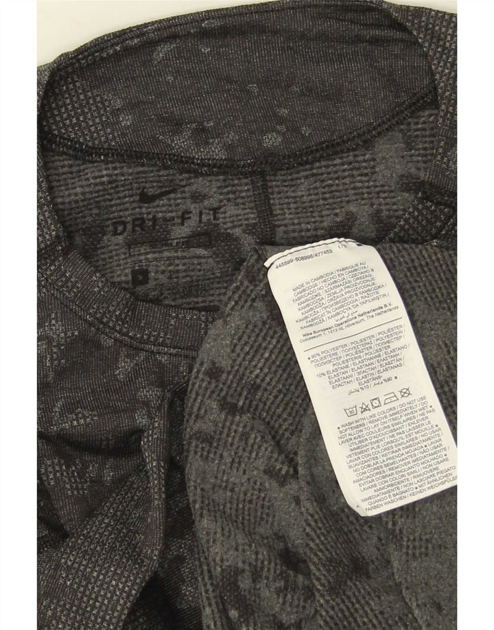 Ανδρικό Nike Dri Fit Slim Fit Μακρυμάνικο μπλουζάκι μικρό γκρι πολυεστέρας παραλλαγής