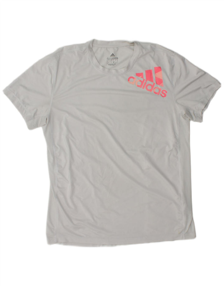 Ανδρικό γραφικό μπλουζάκι Aeroready ADIDAS Top Large Grey Polyester