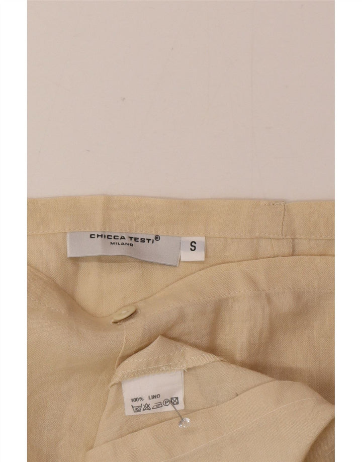 Chicca Testi Γυναικεία Maxi Wrap Φούστα Μικρή W26 Μπεζ Λινό