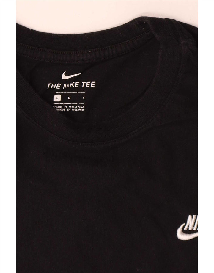 Ανδρικό μπλουζάκι Nike, μεγάλο μαύρο βαμβακερό