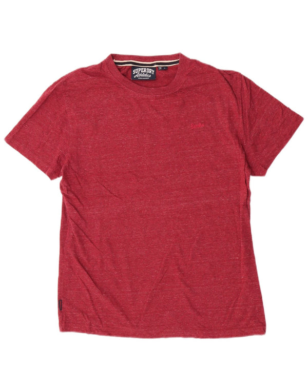 Superdry Γυναικείο T-Shirt Top UK 16 Large Red Flecked Cotton
