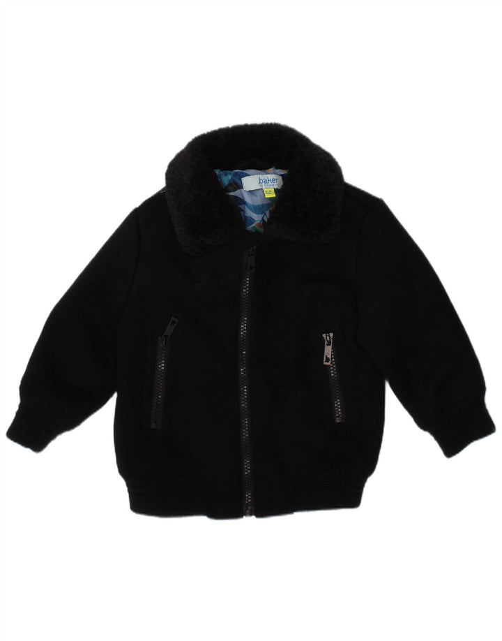 Ted Baker Baby Boys Bomber Jacket 12-18 Months Black Polyester