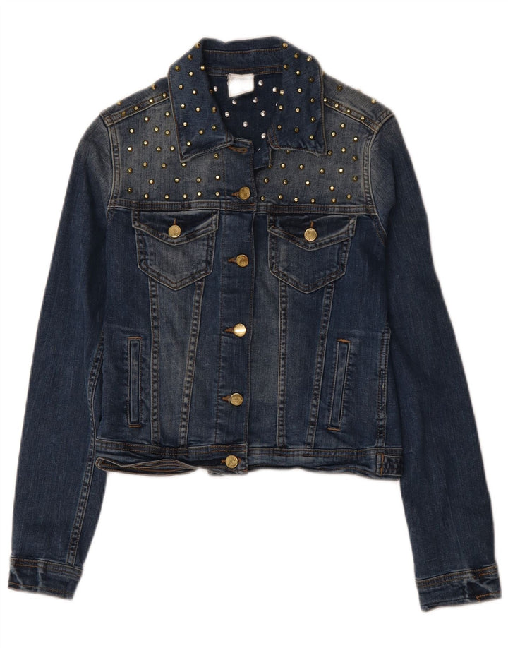 Zara Γυναικείο Τζιν Μπουφάν UK 10 Small Blue Cotton