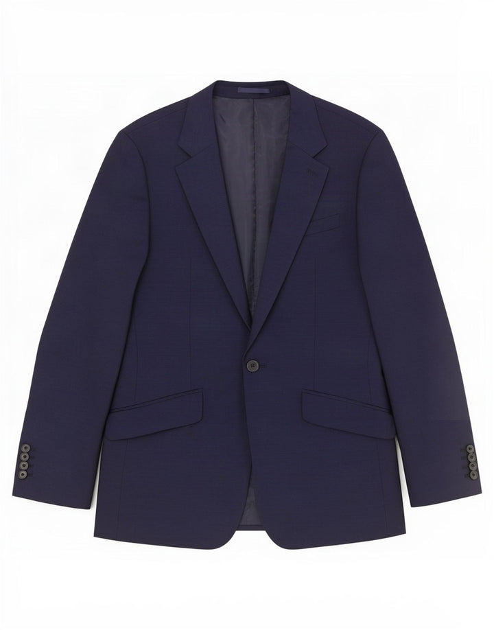 Reiss Ανδρικό μπουφάν σακάκι με 1 κουμπί UK 36 Small Navy Blue Wool