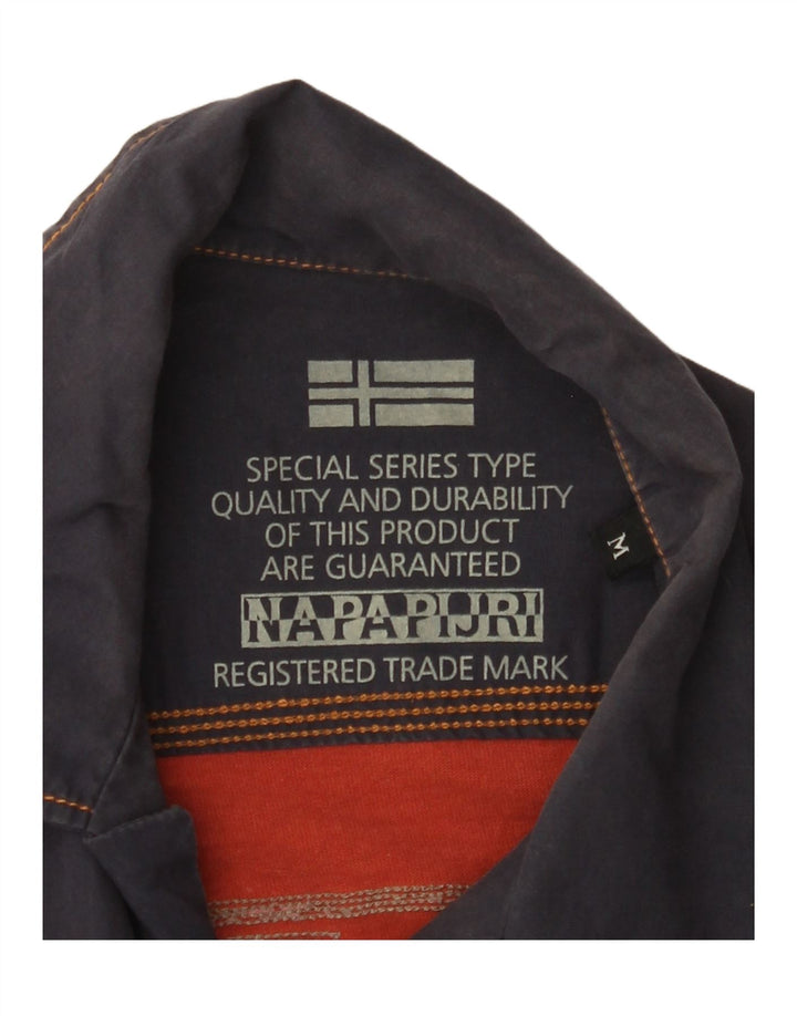 NAPAPIJRI Ανδρικό κοντομάνικο γραφικό πουκάμισο μεσαίο μπλε ναυτικό Floral