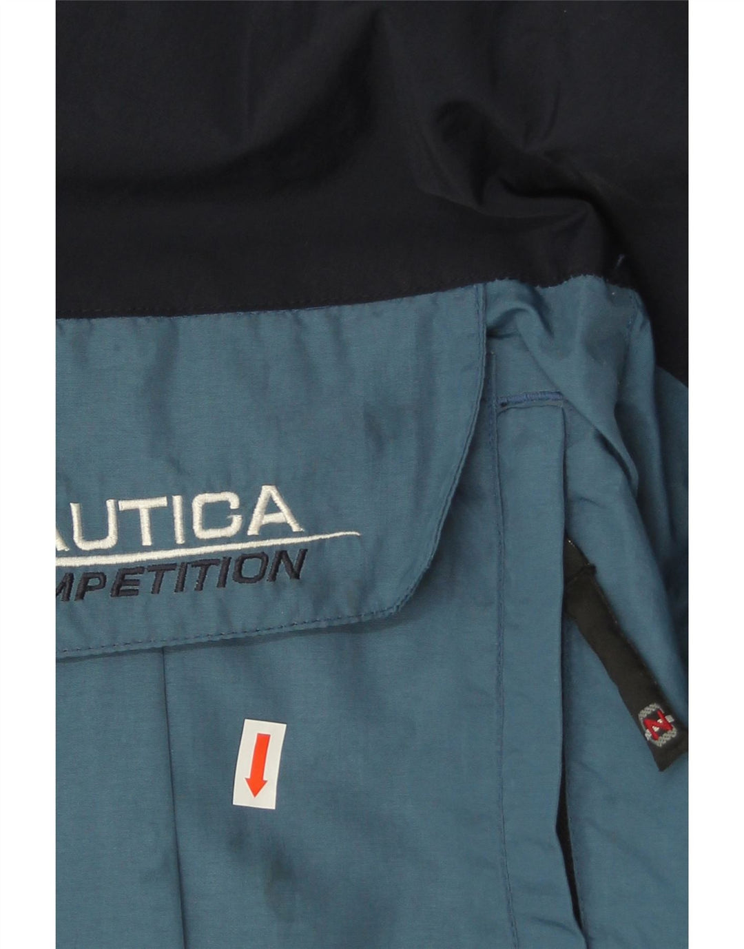 Nautica Ανδρικό κουκούλα Utility Jacket UK 38 Medium Blue Colorblock Polyester
