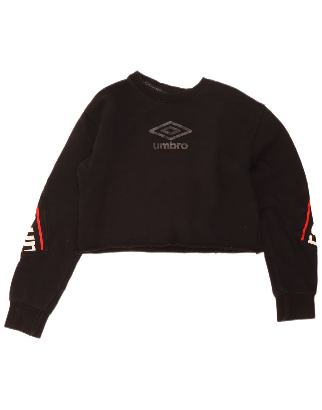 Γυναικεία φούτερ Umbro Crop Graphic Jumper UK 14 Medium Black