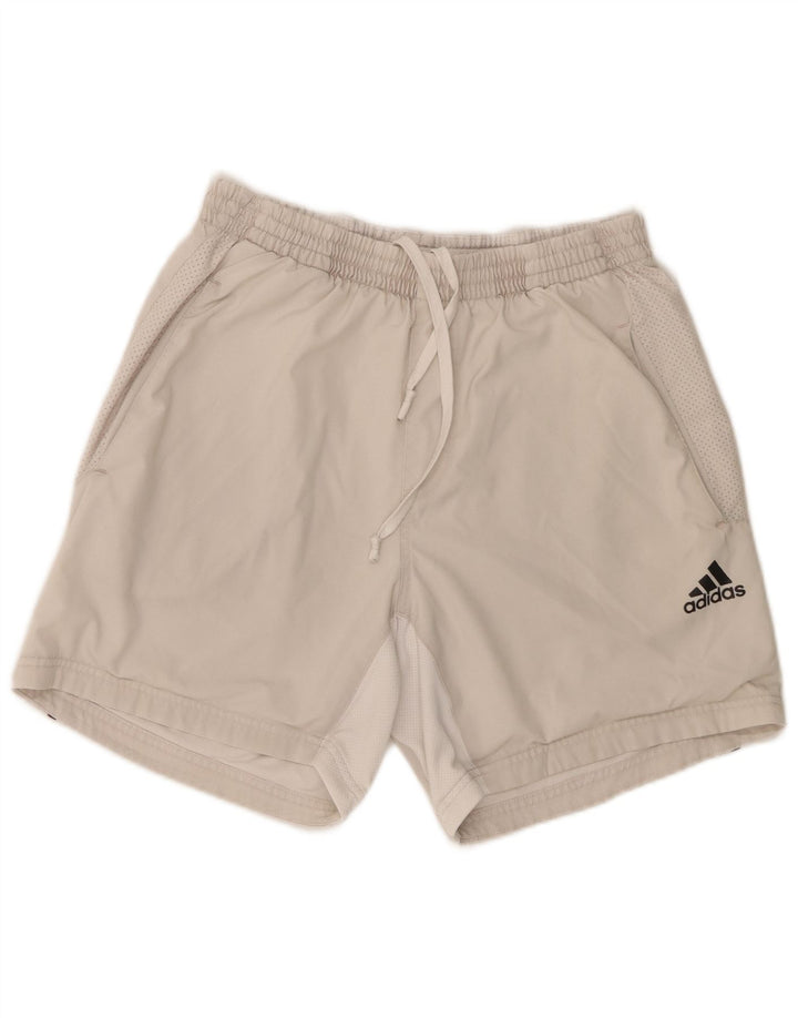 Ανδρικό αθλητικό σορτς Adidas από μεσαίο γκρι πολυεστέρα