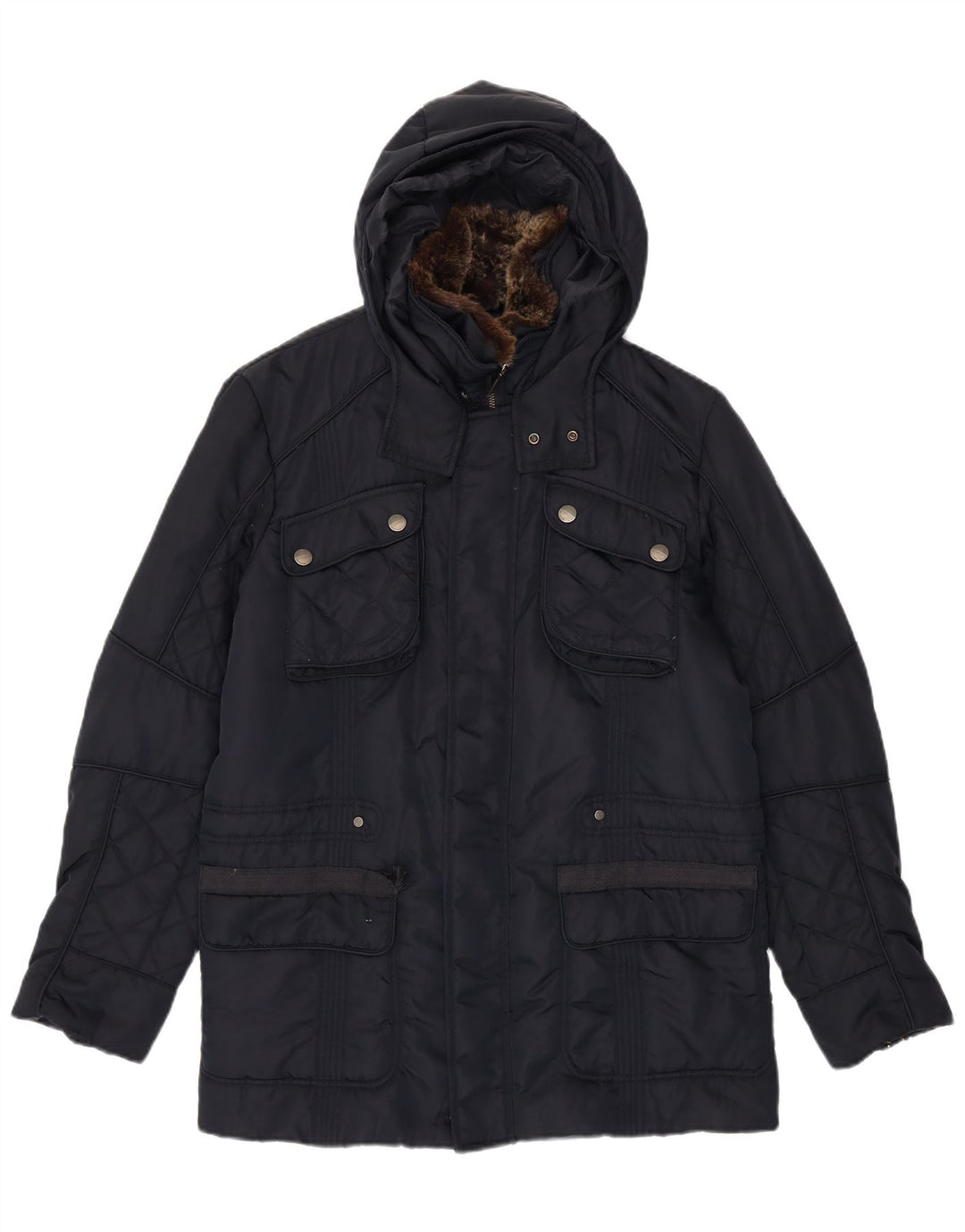 Trussardi Jeans Ανδρικό κουκούλα Utility Jacket IT 48 Medium Navy Blue Polyamide