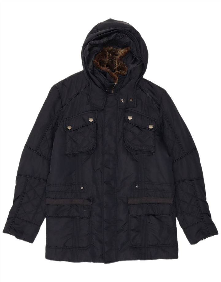 Trussardi Jeans Ανδρικό κουκούλα Utility Jacket IT 48 Medium Navy Blue Polyamide