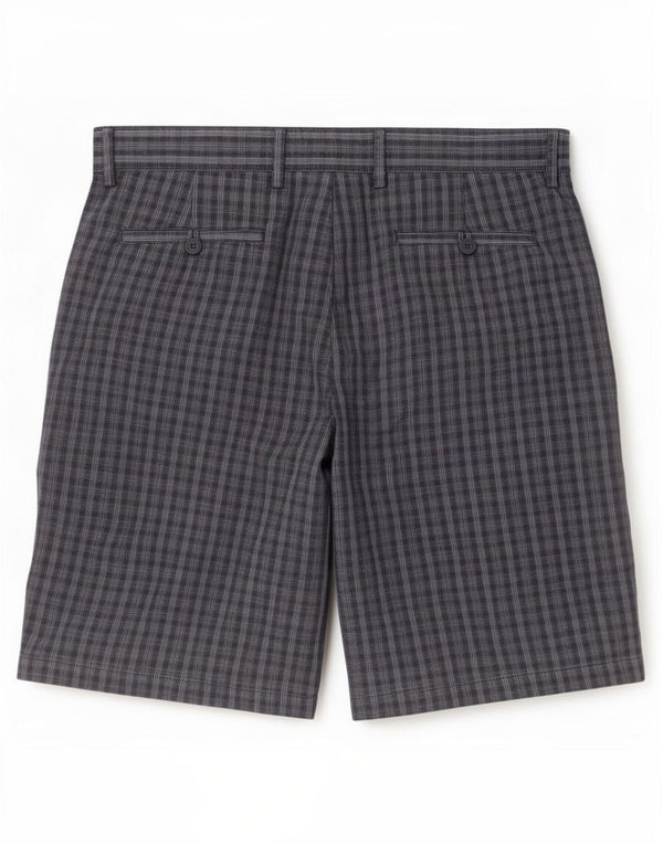 Marks & Spencer Ανδρικό σορτς Chino με μπλε Harbour W36 Large Navy Check Βαμβακερό