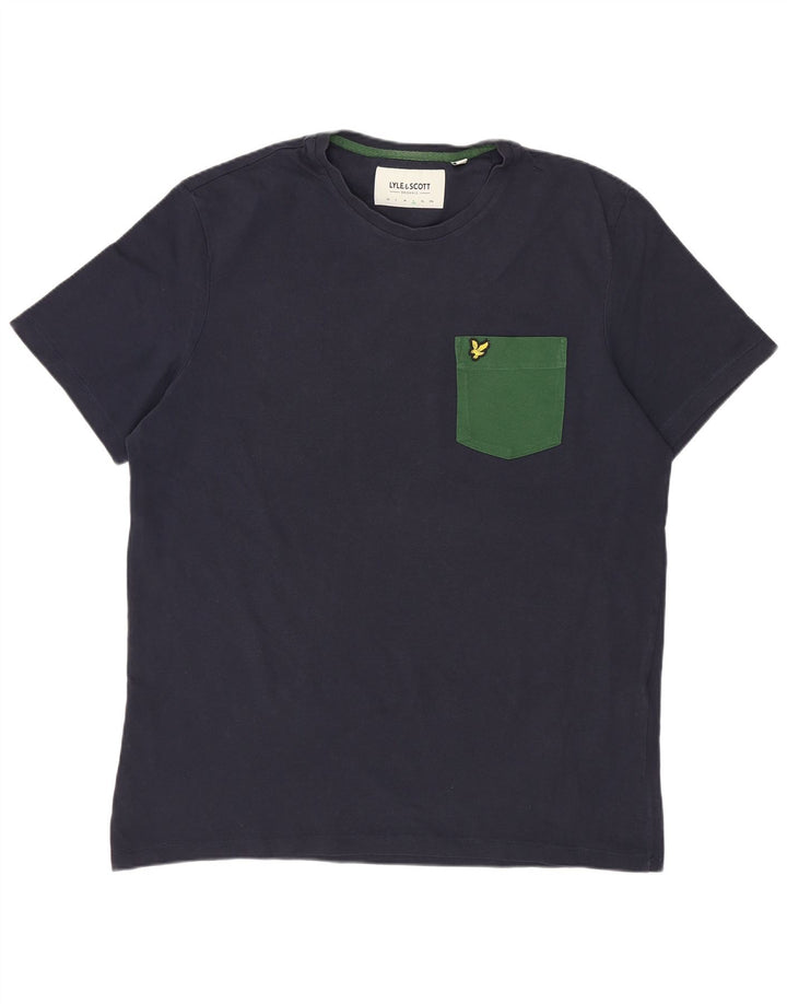 Ανδρικό T-Shirt Lyle & Scott Top Large Navy Blue από βαμβάκι